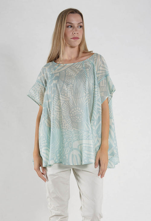 PRE-ORDER - Lightweight Top in Black Print - 3600505 (Pictured in Mint Lime Print)