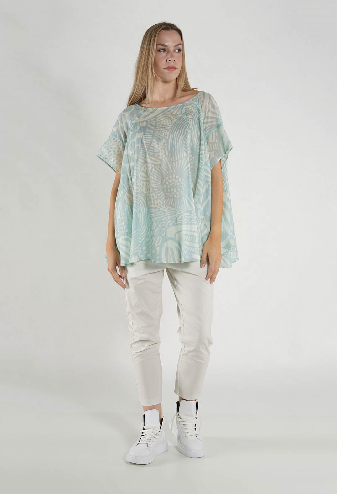 PRE-ORDER - Lightweight Top in Multicolour - 3600505 (Pictured in Mint Lime Print)