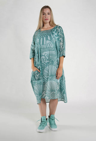 PRE-ORDER - Lightweight Dress in Black Print - 3600906 (Pictured in Grass Print)