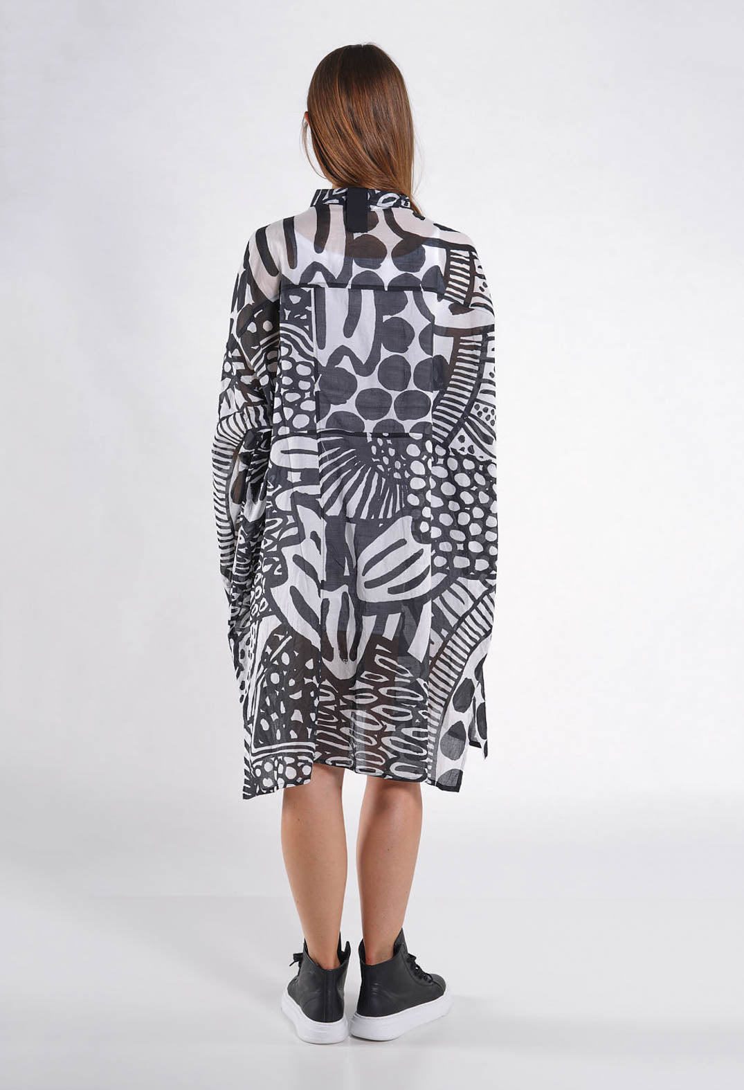 PRE-ORDER - Shirt Dress in Multicolour - 3600909 (Pictured in Black Print)