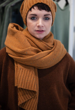 PRE-ORDER - Ribbed Edge Scarf in Bronze - 3627705