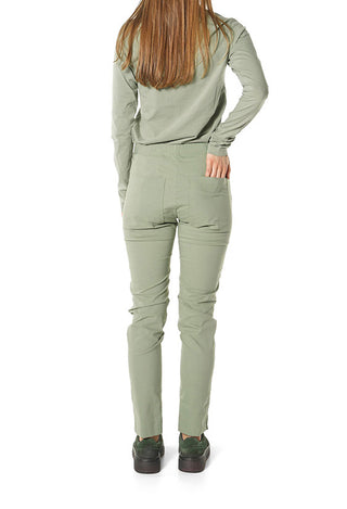 PRE-ORDER - Pull On Slim Leg Trousers in Forest (Pictured in Park) - 3630101