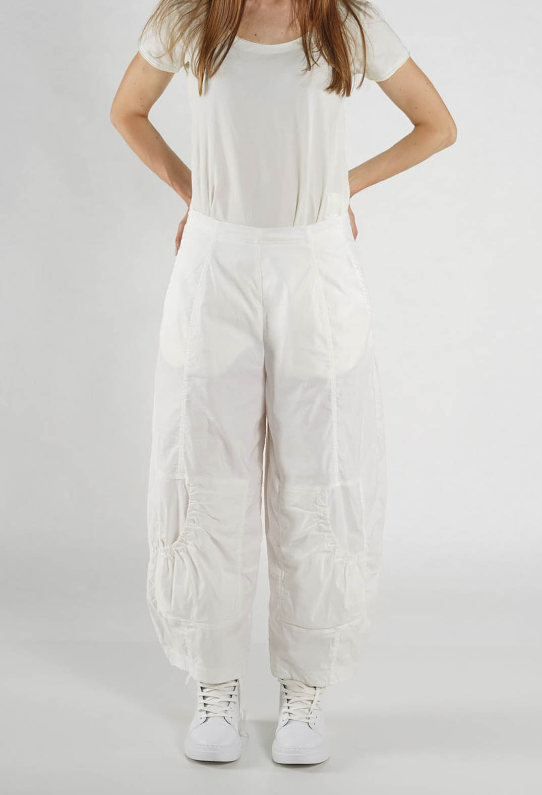 PRE-ORDER - Pull On Balloon Trousers in Lime - 3630109 (Pictured in Off White)