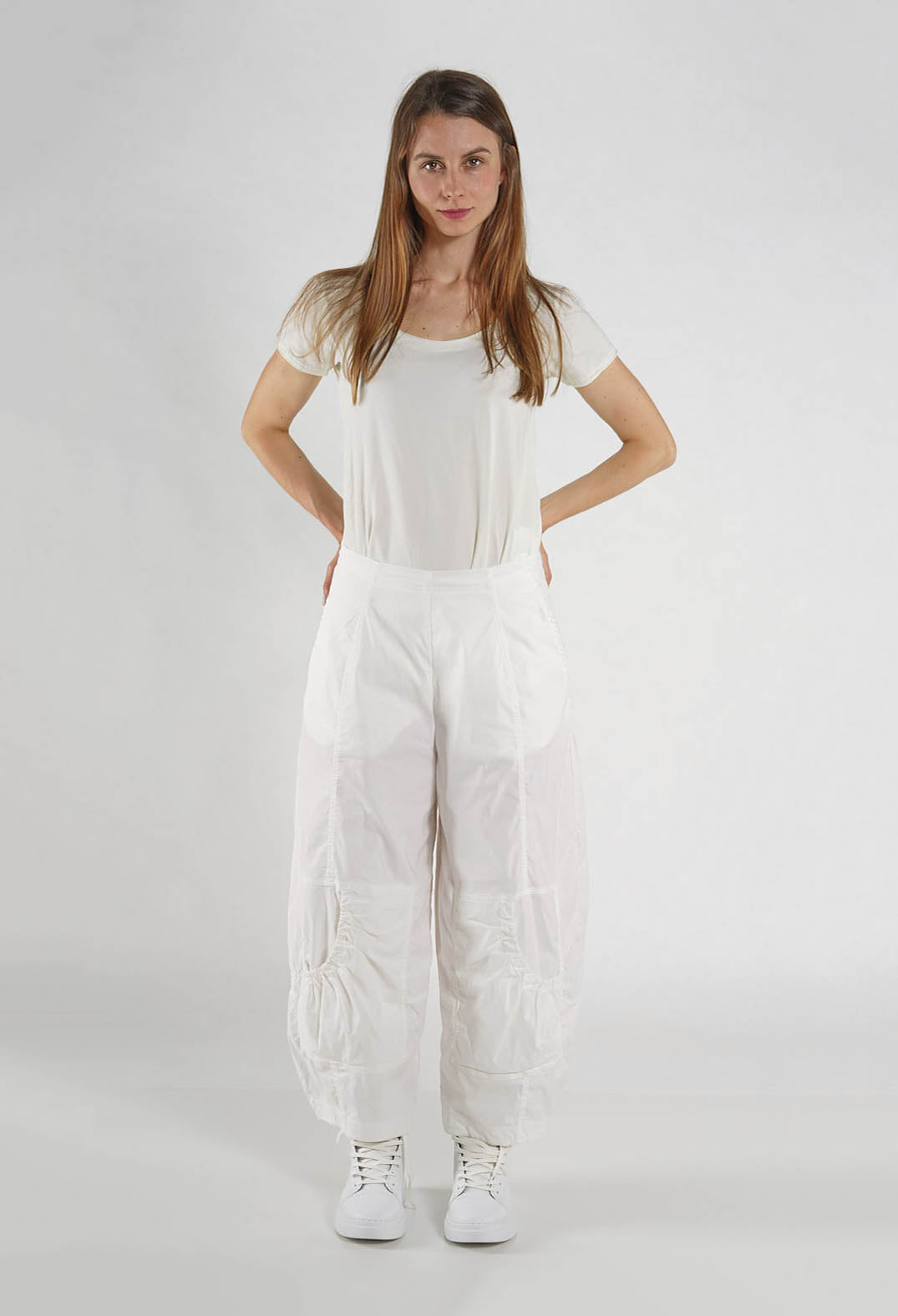 PRE-ORDER - Pull On Balloon Trousers in Tree - 3630109 (Pictured in Off White)