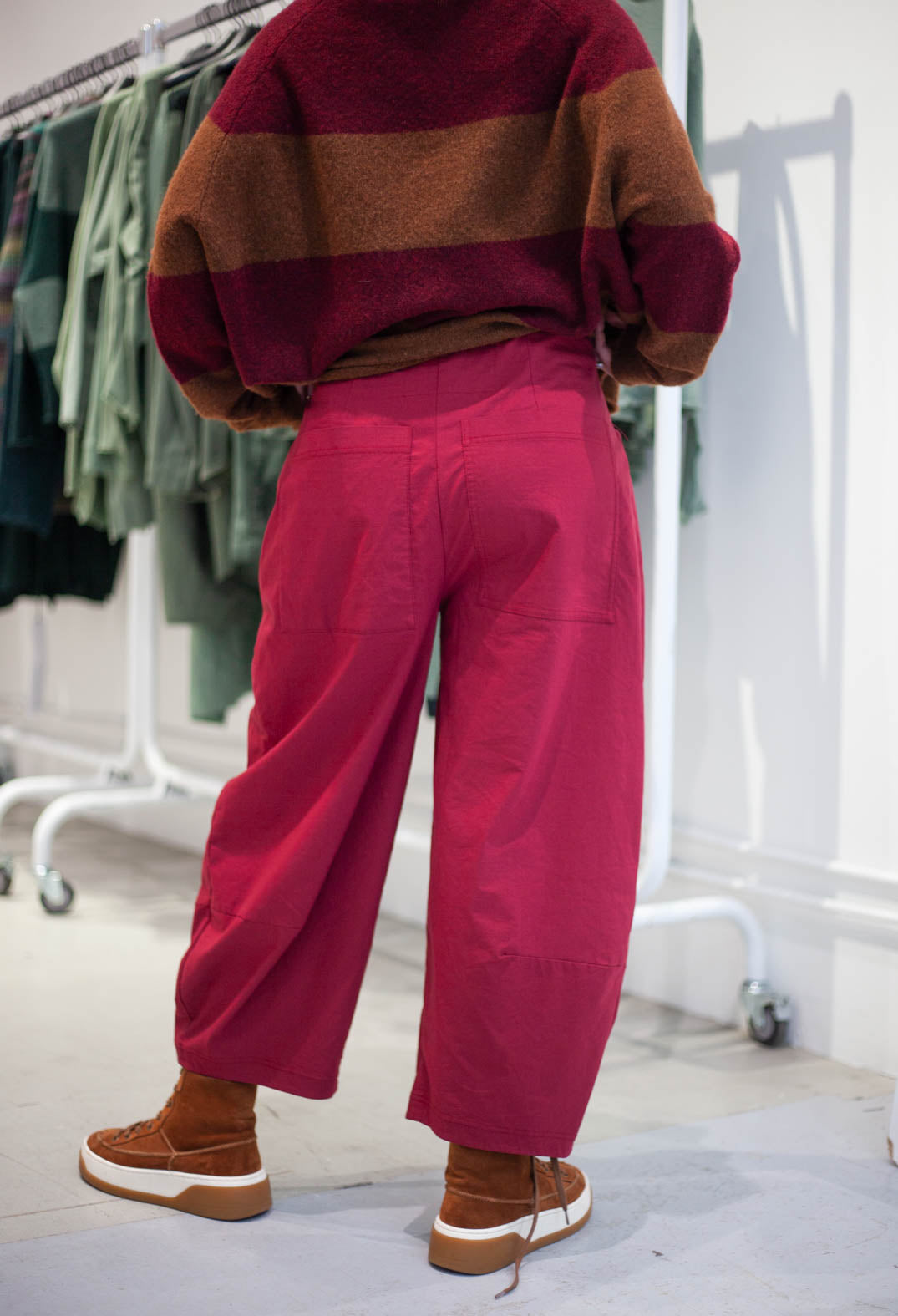 PRE-ORDER - Pull On Balloon Leg Trousers in Crystal (Pictured in Lava) - 3630111