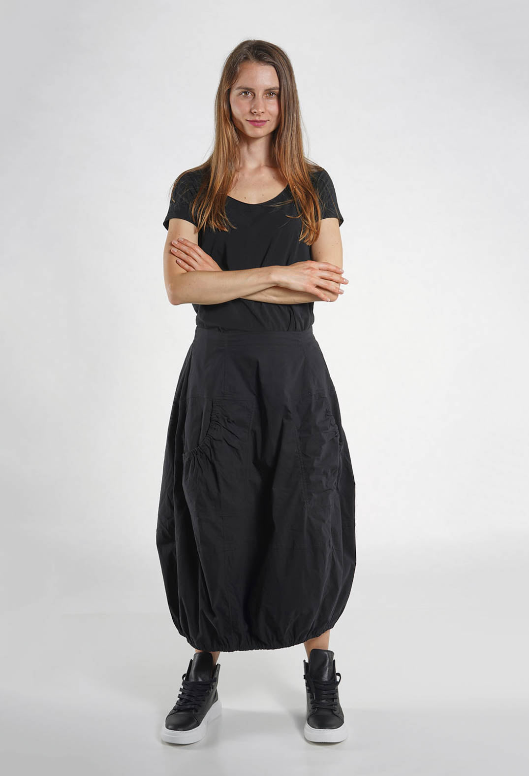 PRE-ORDER - Pull On Balloon Skirt in Black - 3630312