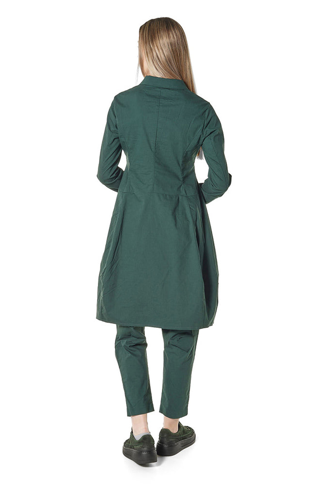 PRE-ORDER - Tulip Hem Coat in Crystal (Pictured in Forest) - 3631216