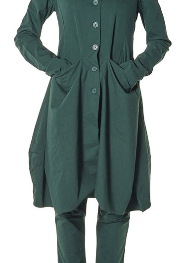 PRE-ORDER - Tulip Hem Coat in Lava (Pictured in Forest) - 3631216