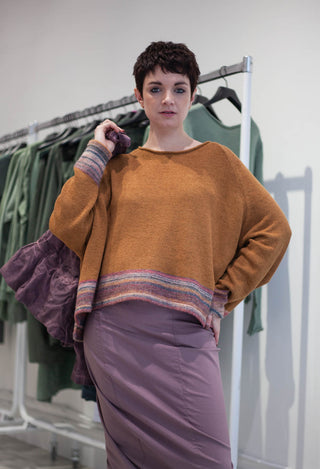 PRE-ORDER - Short Jumper in Forest Stripe (Pictured in Bronze Stripe) - 3720703