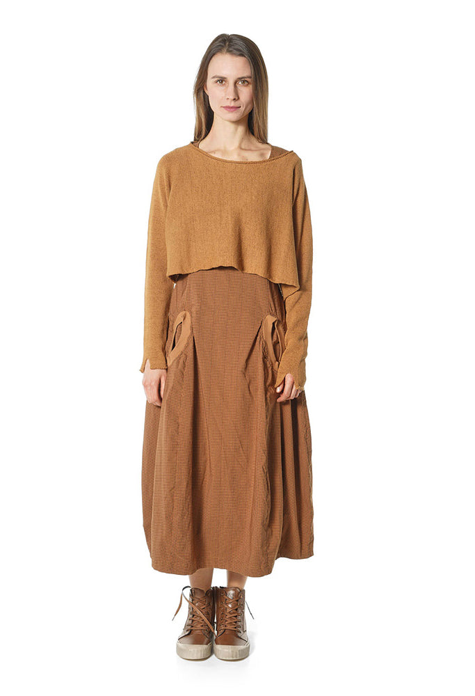 PRE-ORDER - Cropped Fit Jumper in Bronze - 3720712