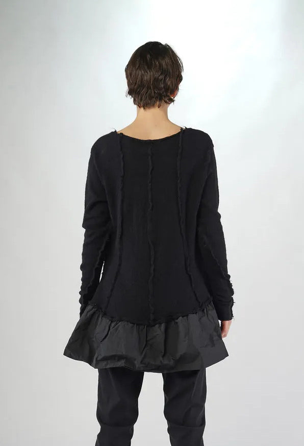 PRE-ORDER - Dual Fabric Jumper with Exposed Seams in UNKNOWN ((Pictured in Black) - 3890714