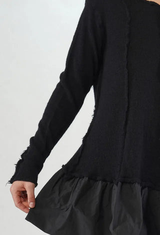 PRE-ORDER - Dual Fabric Jumper with Exposed Seams in UNKNOWN ((Pictured in Black) - 3890714
