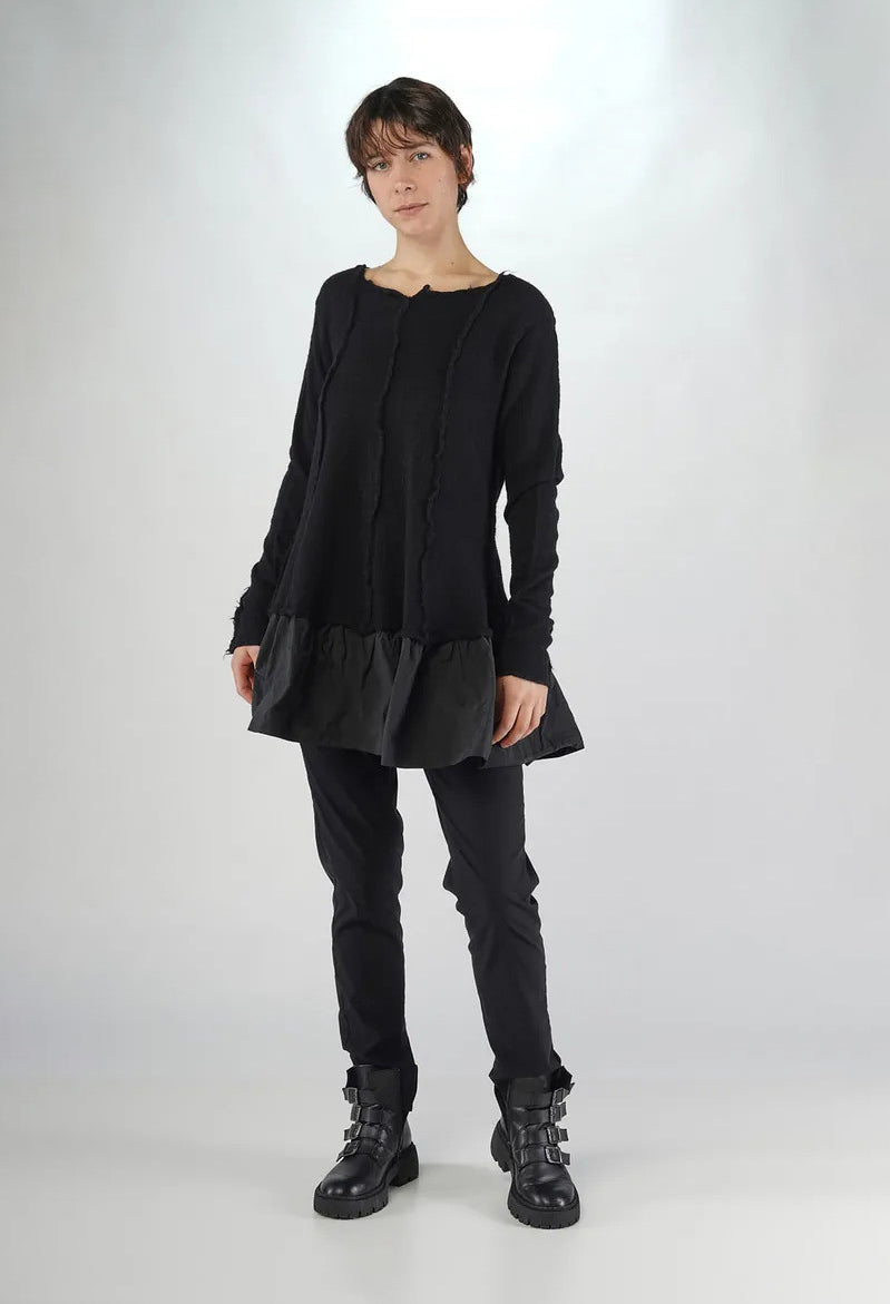 PRE-ORDER - Dual Fabric Jumper with Exposed Seams in UNKNOWN ((Pictured in Black) - 3890714