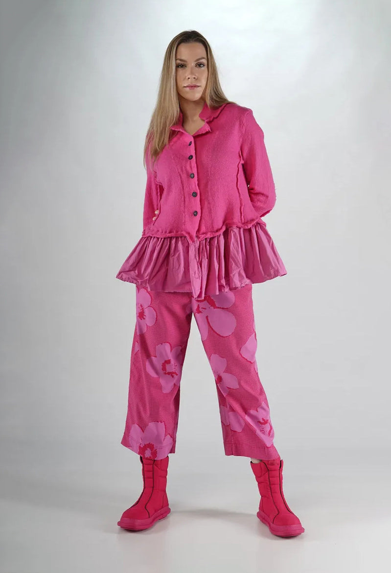 PRE-ORDER - Dual Fabric Cardigan with Exposed Seams in UNKNOWN (Pictured in Lily) - 3897115