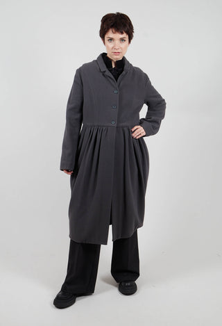 Button Up Coat in Brown