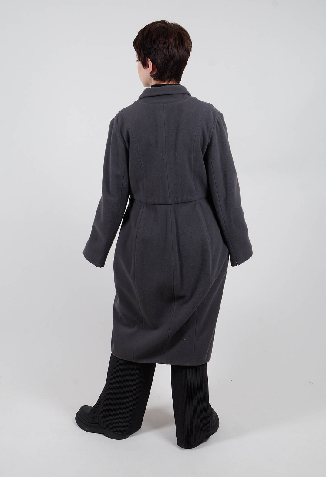 Button Up Coat in Brown