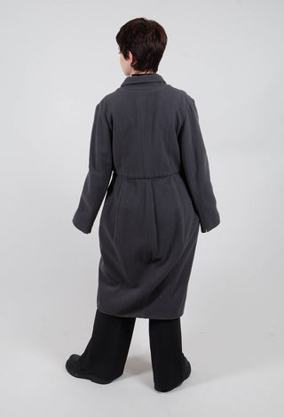 Button Up Coat in Brown