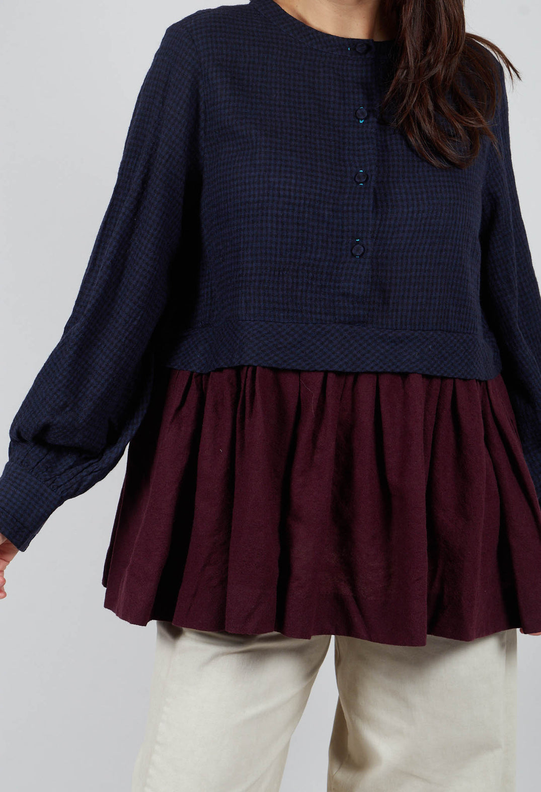 Helen Top in Blue Multicolour