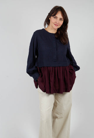Helen Top in Blue Multicolour