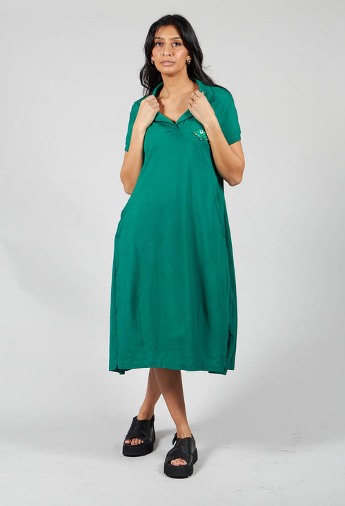 Short Sleeved T Shirt Dress in Green