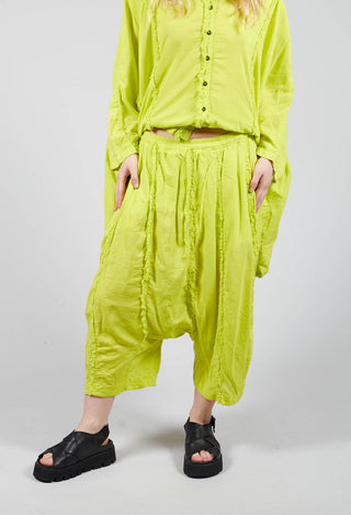 Loose Fit Drop Crotch Cropped Trousers in Spring