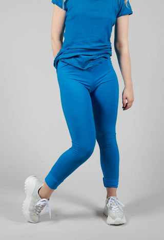 Leggings with Elasticated Waist in Blue