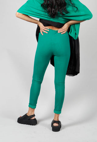 Leggings with Elasticated Waist in Green