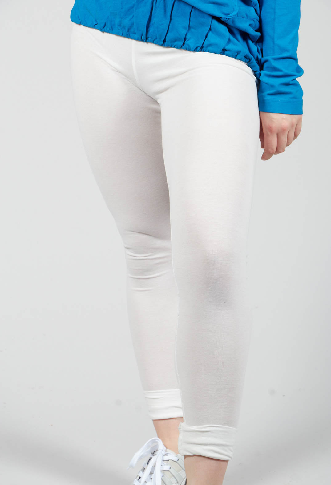 Leggings with Elasticated Waist in Star White