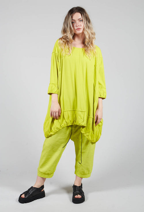 Mid Length Jersey Tunic with Ruffle Hem in Spring