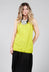 Sleeveless Jersey T Shirt wih Ruffle Hem in Spring