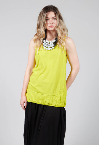 Sleeveless Jersey T Shirt wih Ruffle Hem in Spring