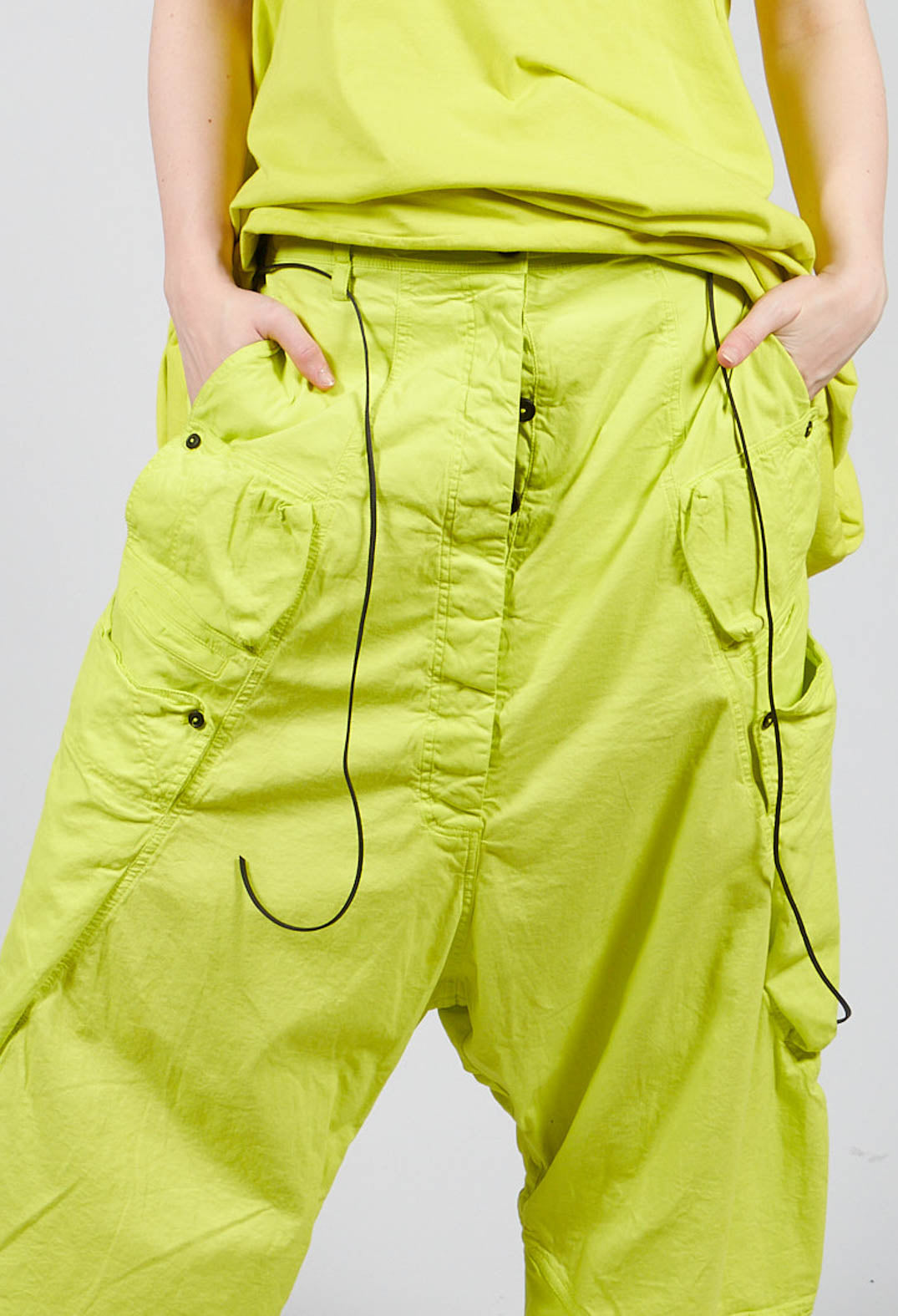 Wide Leg Dropcrotch Trousers in Spring
