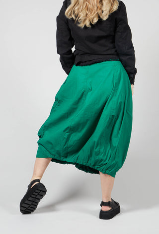 Balloon Style Skirt with Drawstring in Green