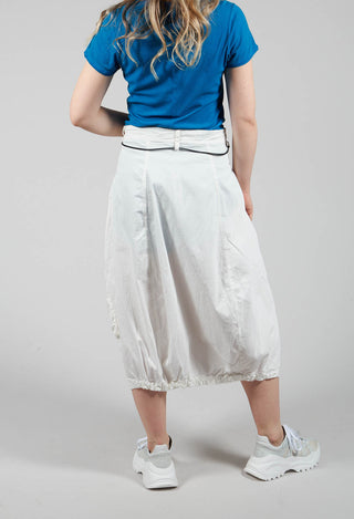 Balloon Style Skirt with Drawstring in Star White