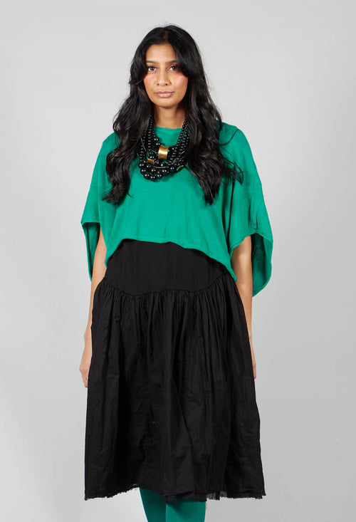 Cropped Loose Fit Top in Green