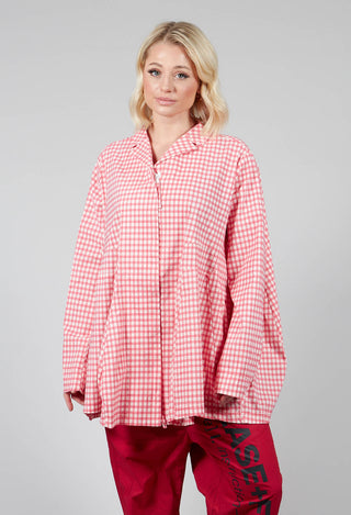 Oversized Lightweight Jacket in Cherry Check