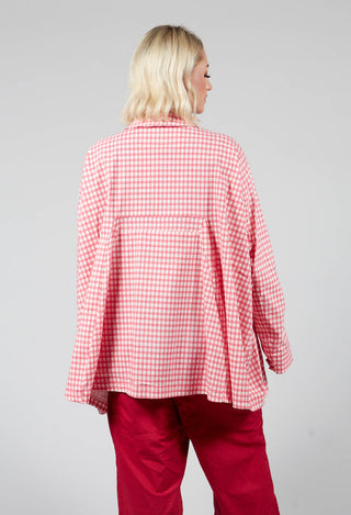 Oversized Lightweight Jacket in Cherry Check