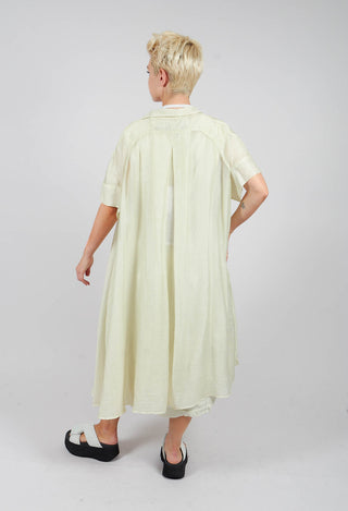 Sheer Shirt Dress in Pearl