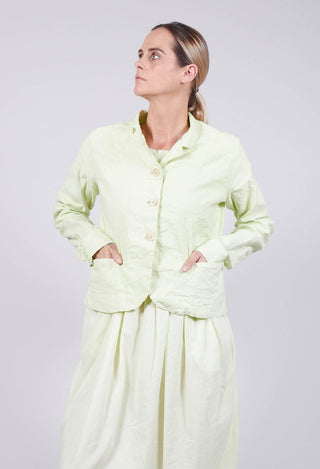 Grandad Collar Jacket in Melone