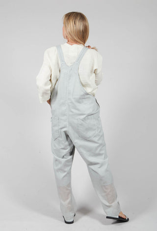 Cotton Overalls in Ghiaccio