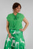 Capped Sleeve Blouse in Flash Green