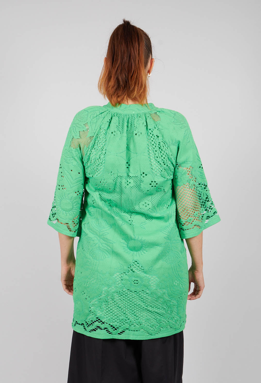 Lace Tunic Dress in Flash Green