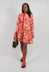 Long Sleeved Shirt Dress in Leo Print