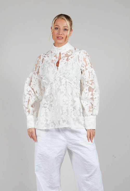 Maxine Blouse in Fleur Natural White