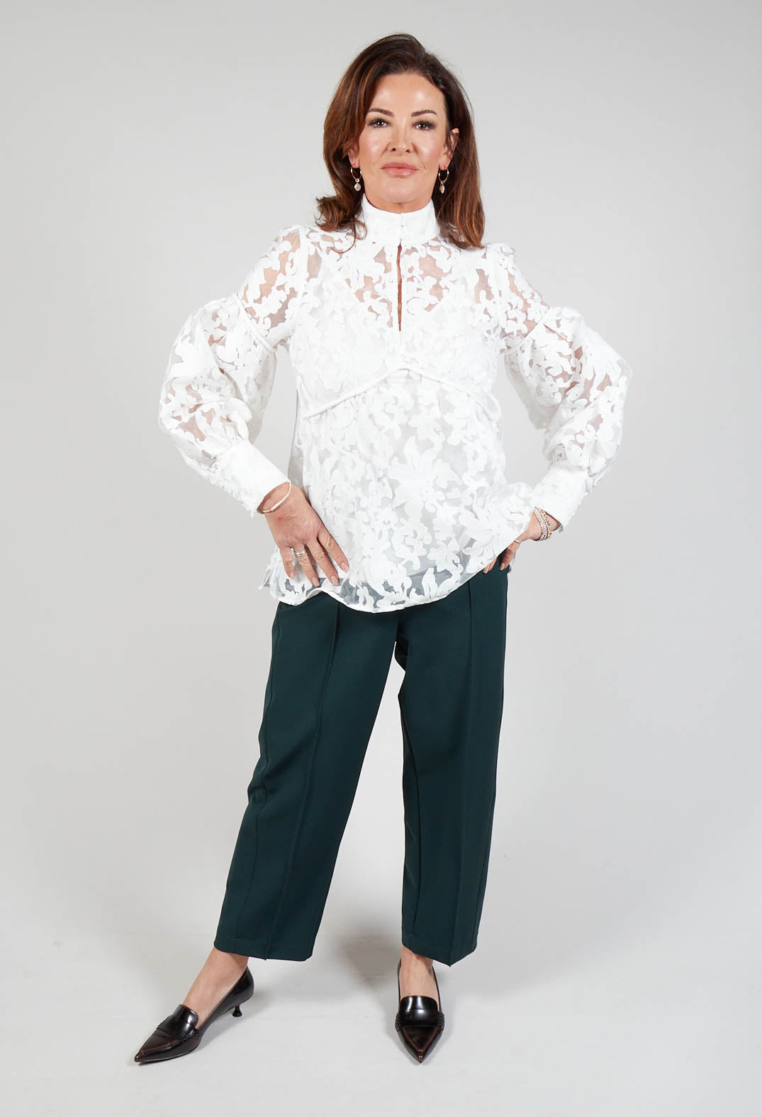 Maxine Blouse in Fleur Natural White