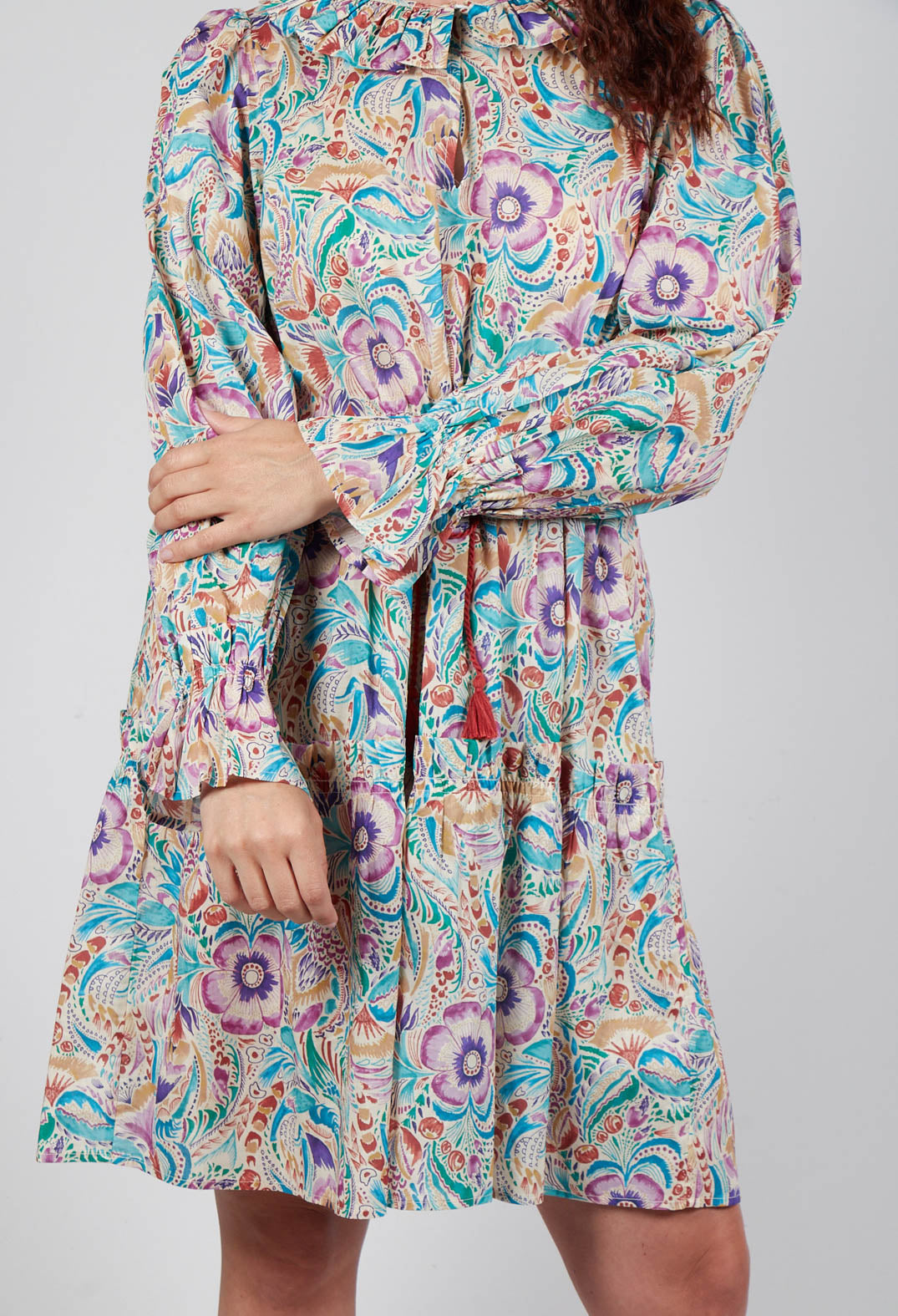Delia Dress in Anemone Plum