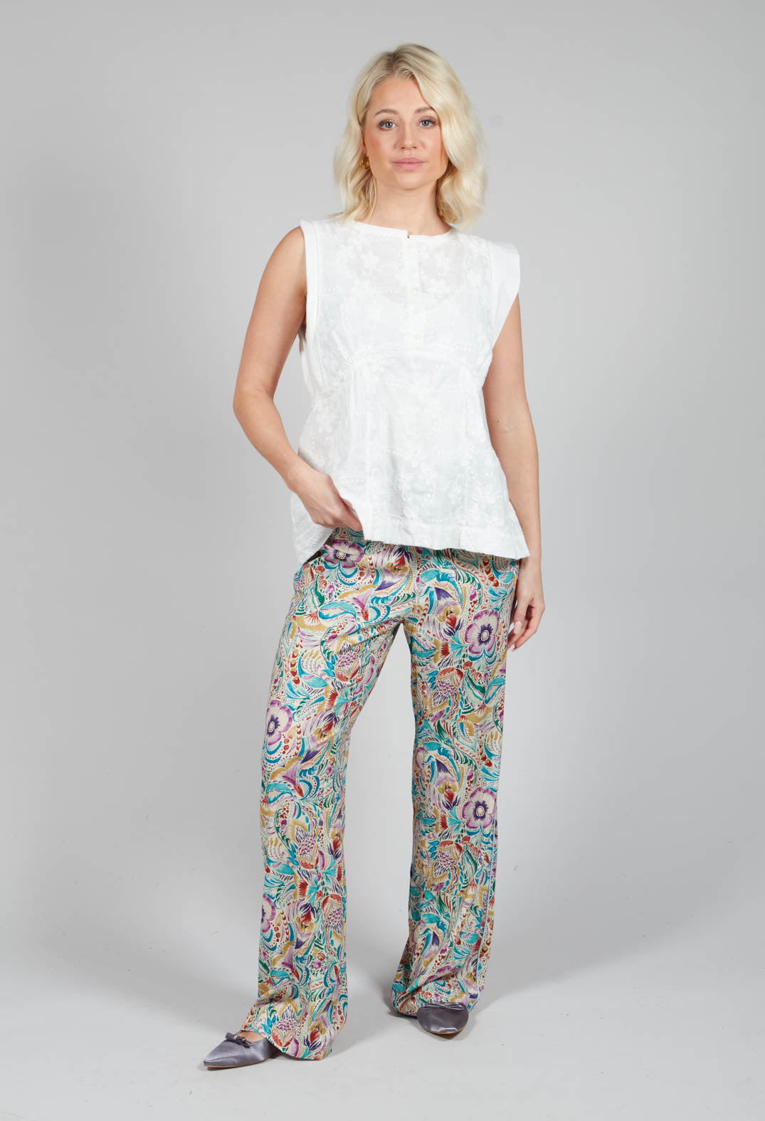 Coco Trousers in Anemone Plum