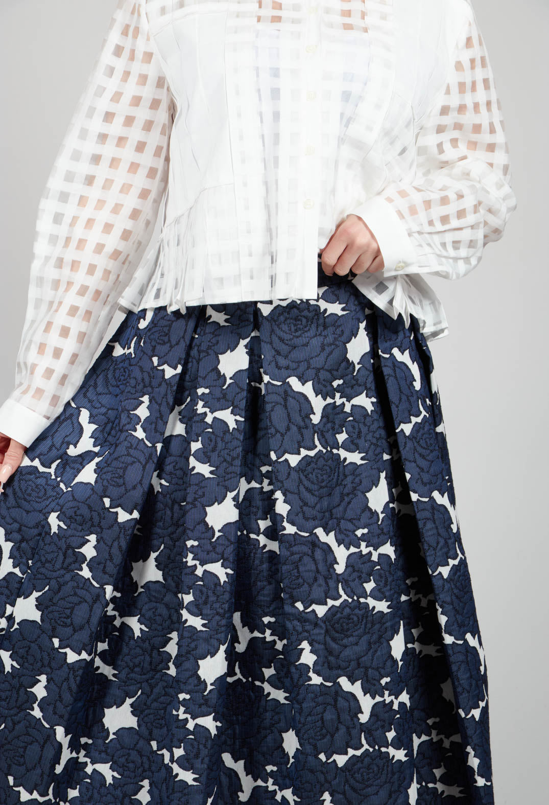 Abey Skirt in Floral Blue