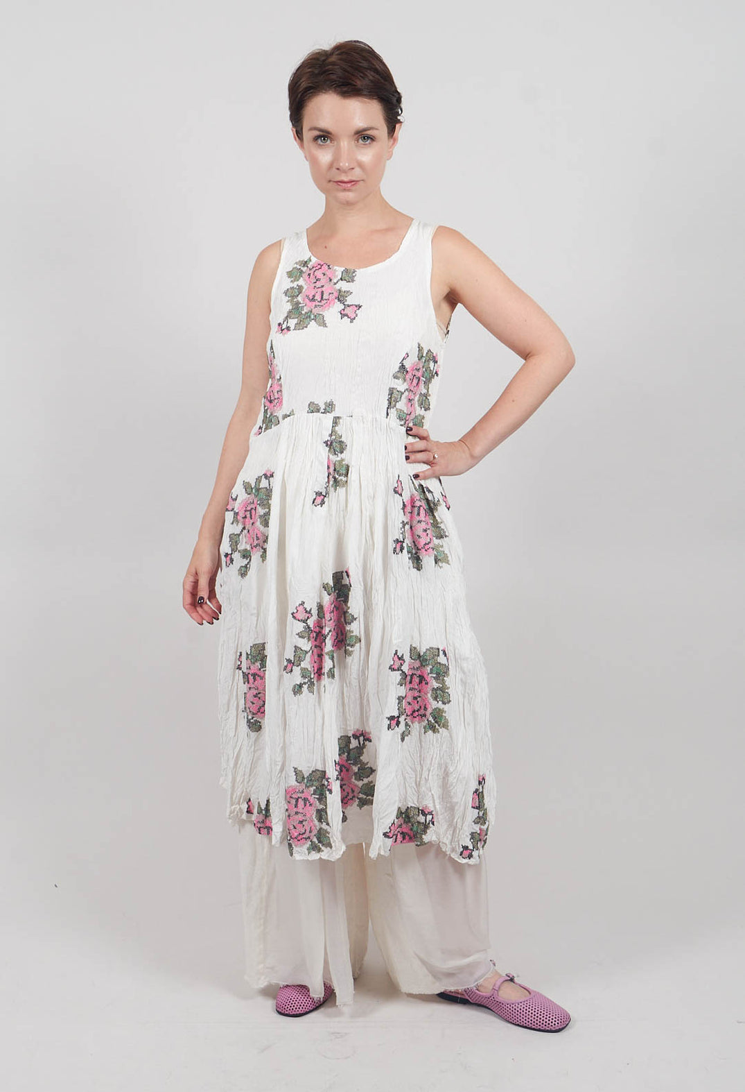 Hibiskunst Dress in Schnee White