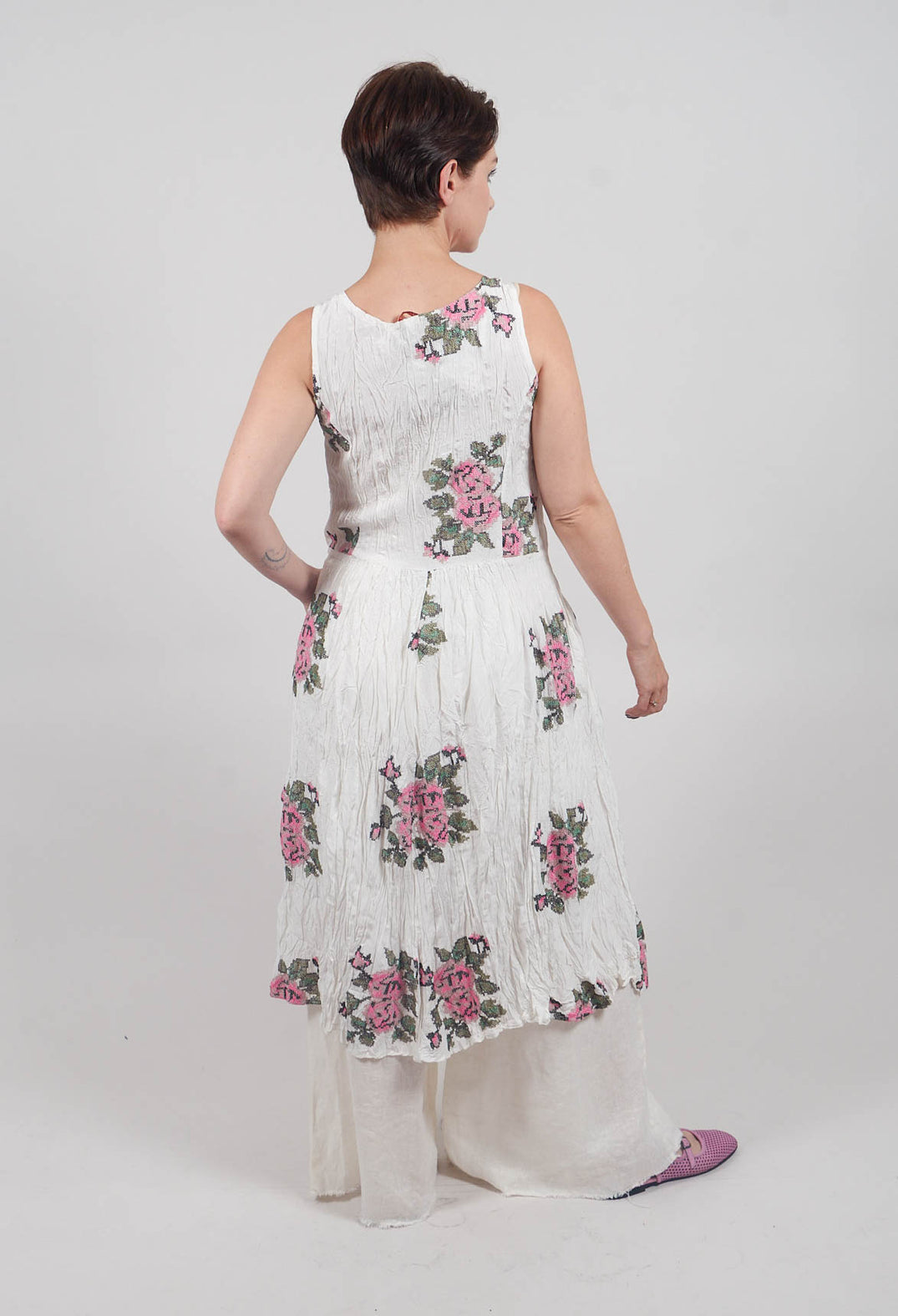 Hibiskunst Dress in Schnee White